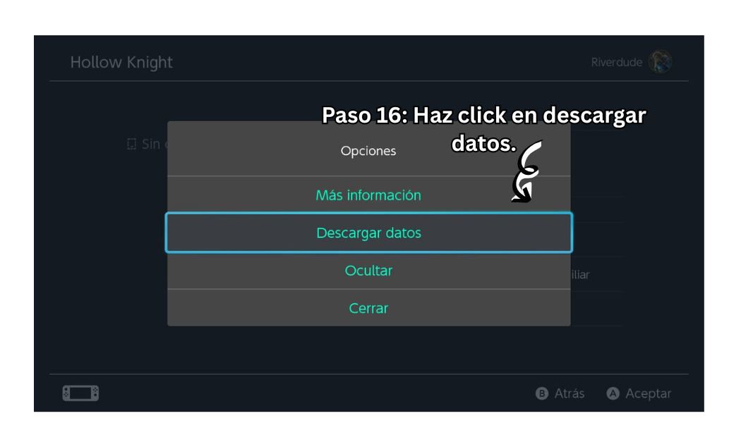 Paso 16 para instalar juegos