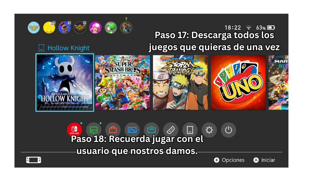 Paso 17 para instalar juegos